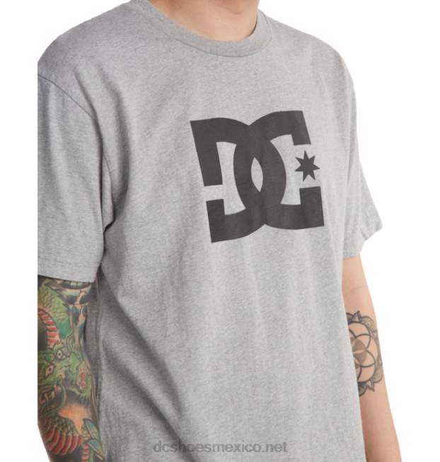 DC Shoes camiseta de estrella dc para hombre VGJFD472 cuero gris