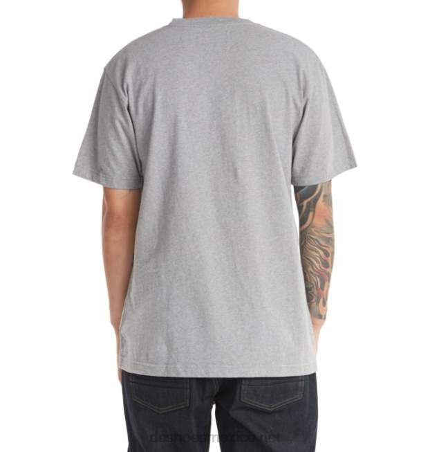 DC Shoes camiseta de estrella dc para hombre VGJFD472 cuero gris