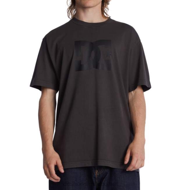 DC Shoes camiseta de hombre dc star pigment dye VGJFD451 lavado enzimático negro
