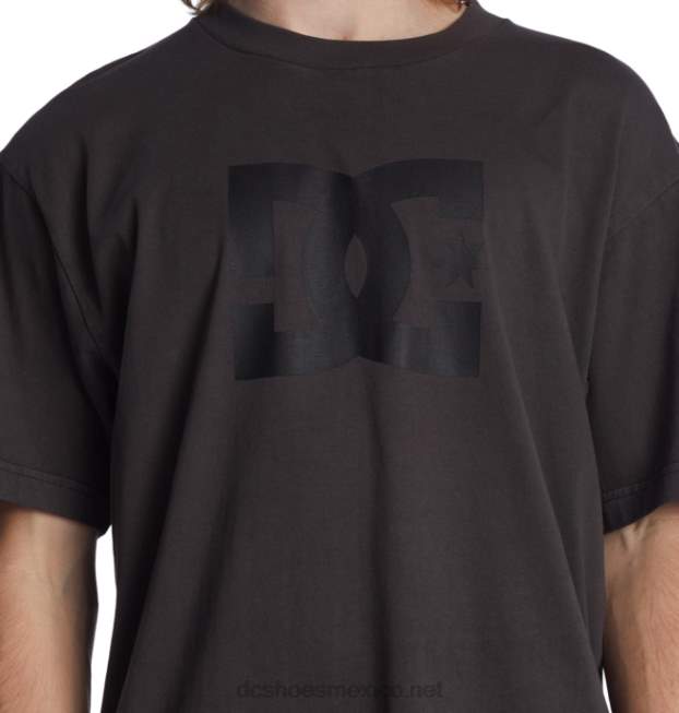 DC Shoes camiseta de hombre dc star pigment dye VGJFD451 lavado enzimático negro