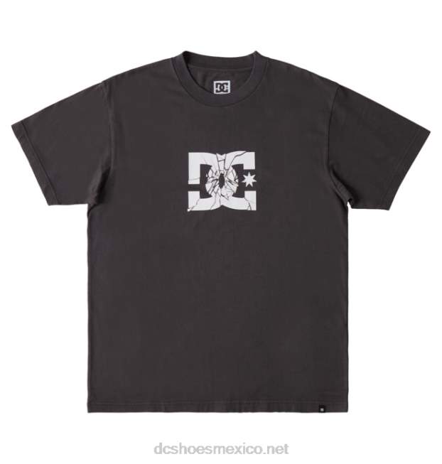 DC Shoes camiseta de hombre destrozada VGJFD4113 lavado enzimático negro