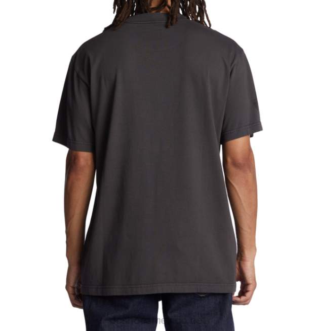 DC Shoes camiseta de hombre destrozada VGJFD4113 lavado enzimático negro