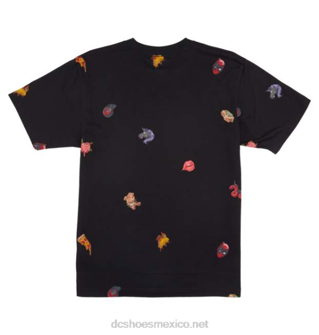 DC Shoes camiseta de hombre marvel deadpool x dc all over pocket VGJFD4404 negro