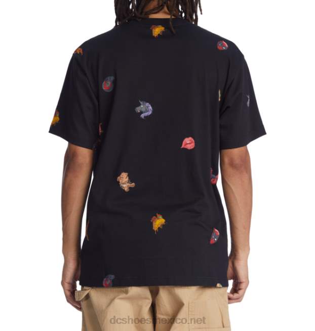 DC Shoes camiseta de hombre marvel deadpool x dc all over pocket VGJFD4404 negro