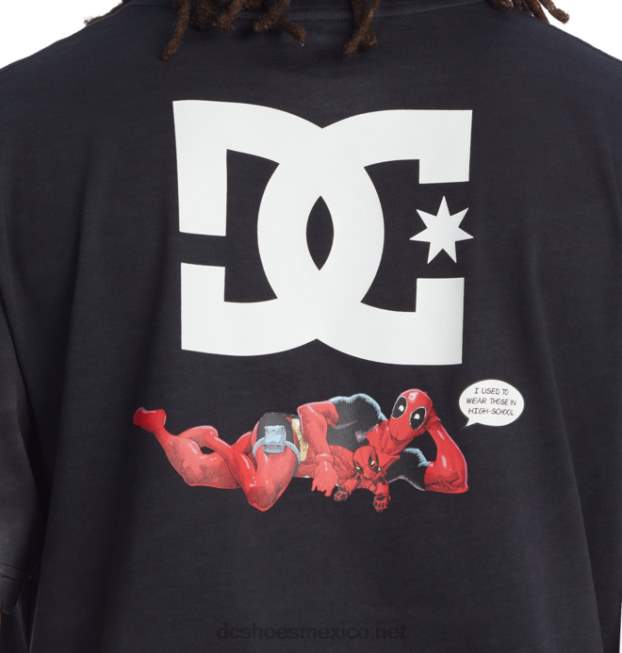DC Shoes camiseta de hombre marvel deadpool x dc way back VGJFD4415 negro