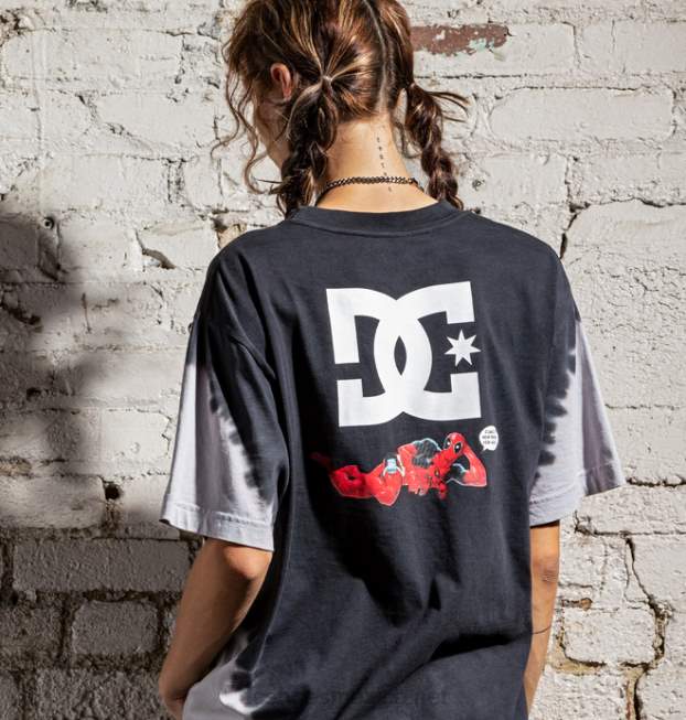 DC Shoes camiseta de hombre marvel deadpool x dc way back VGJFD4415 negro