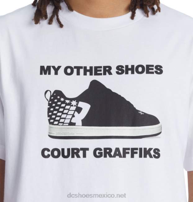 DC Shoes camiseta de la herencia de la corte de bronce56k x dc para hombre VGJFD4220 blanco