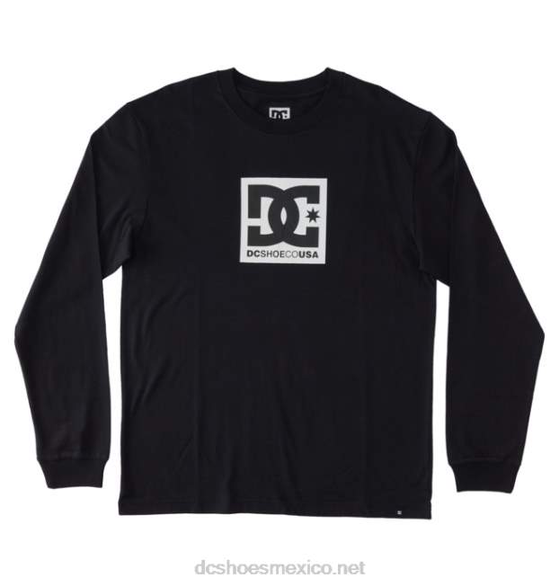 DC Shoes camiseta de manga larga dc square star para hombre VGJFD4416 negro