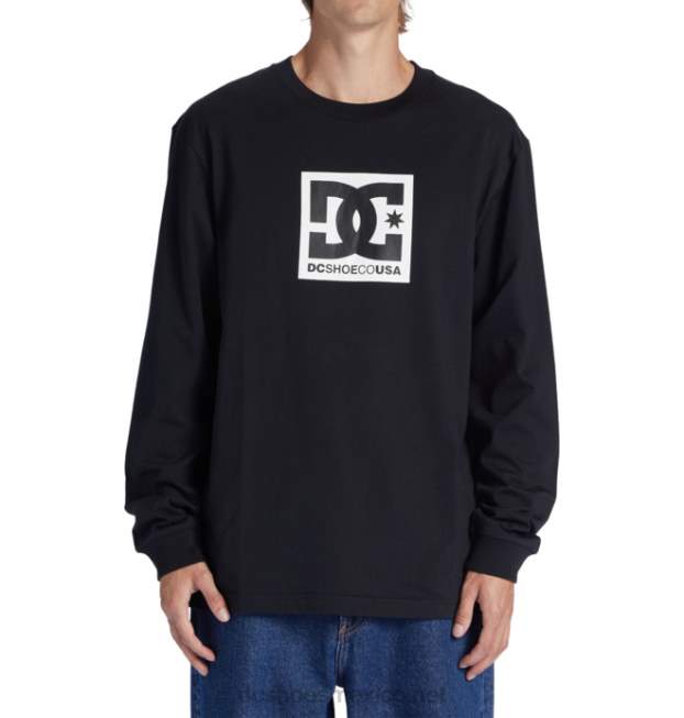 DC Shoes camiseta de manga larga dc square star para hombre VGJFD4416 negro