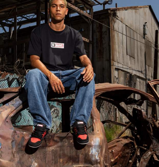 DC Shoes camiseta marvel deadpool x dc marvel hombre VGJFD4406 negro