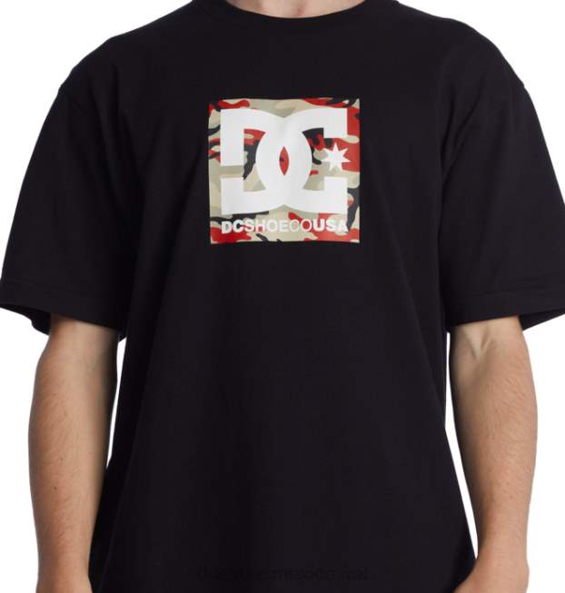 DC Shoes playera con relleno de estrellas cuadradas dc para hombre VGJFD4124 camuflaje negro/fuego