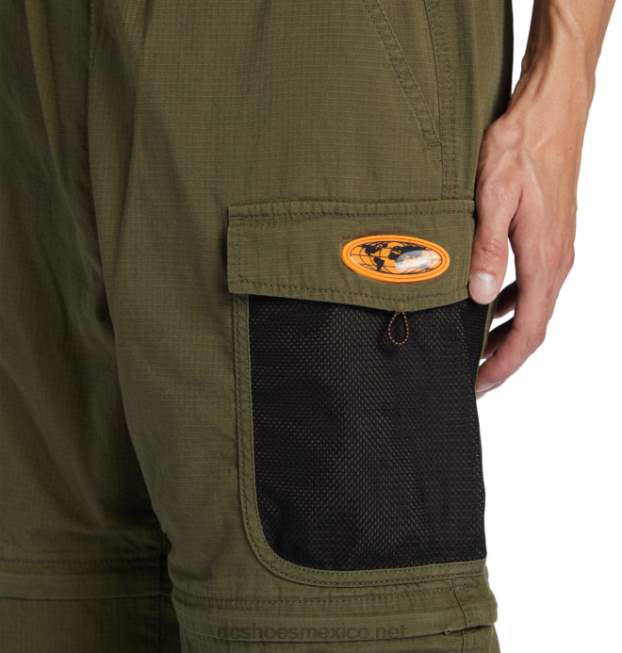 DC Shoes Pantalones cargo convertibles Butter Goods x DC para hombre VGJFD4414 hiedra verde