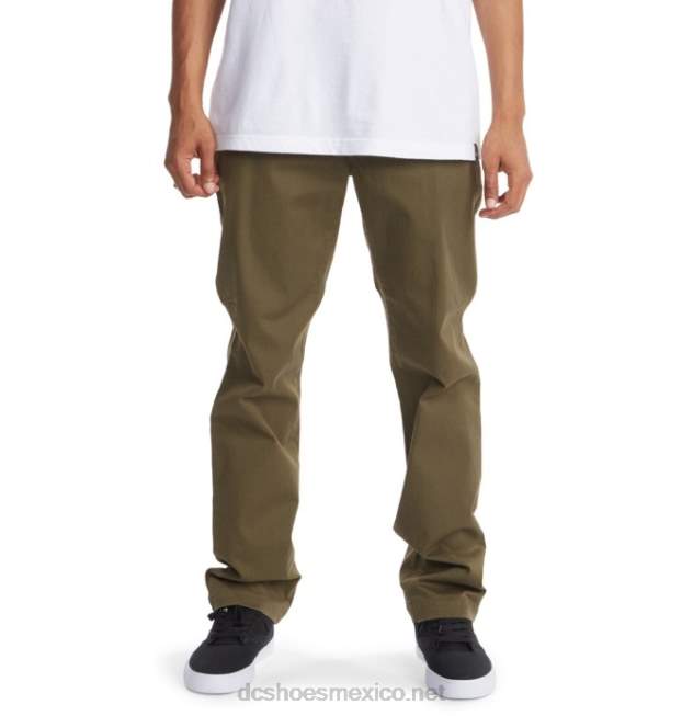 DC Shoes pantalones chinos de trabajo para hombres VGJFD4158 hiedra verde