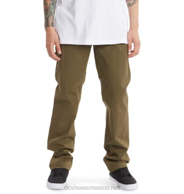 DC Shoes pantalones chinos de trabajo para hombres VGJFD4158 hiedra verde