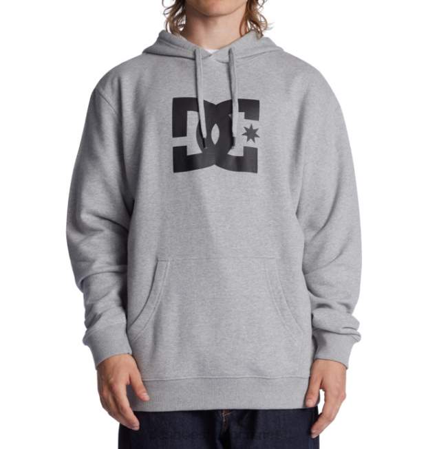 DC Shoes sudadera con capucha de estrella dc para hombre VGJFD4138 cuero gris