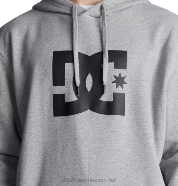 DC Shoes sudadera con capucha de estrella dc para hombre VGJFD4138 cuero gris