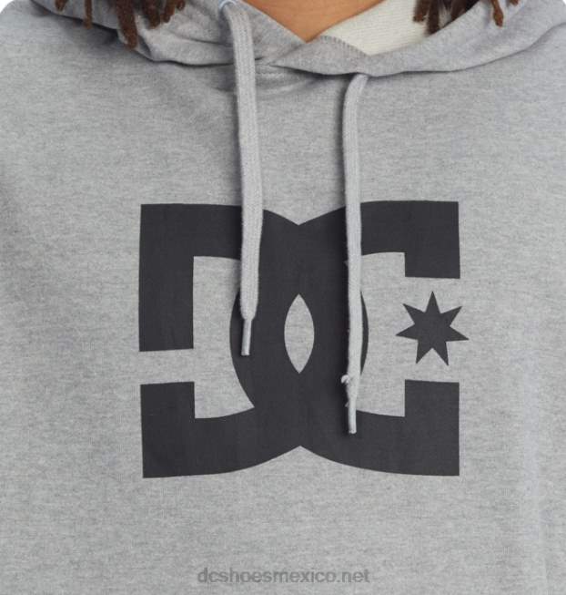 DC Shoes sudadera con capucha de estrella dc para hombre VGJFD4403 cuero gris