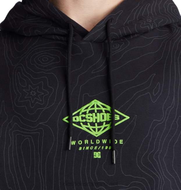DC Shoes sudadera con capucha outland para hombre VGJFD4137 topográfico negro