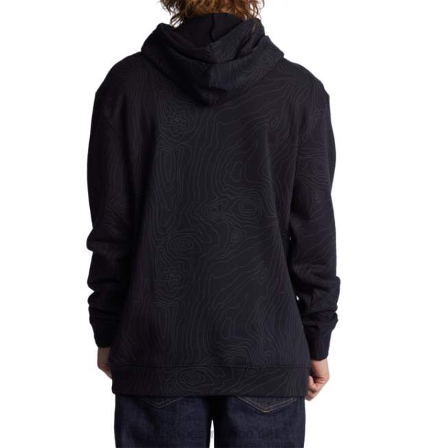 DC Shoes sudadera con capucha outland para hombre VGJFD4137 topográfico negro