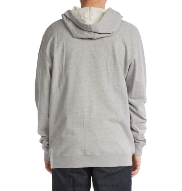DC Shoes sudadera con capucha y cremallera dc star para hombre VGJFD4399 cuero gris