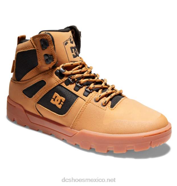 DC Shoes botas de invierno de caña alta pure resistentes al agua para hombre VGJFD4149 trigo/negro