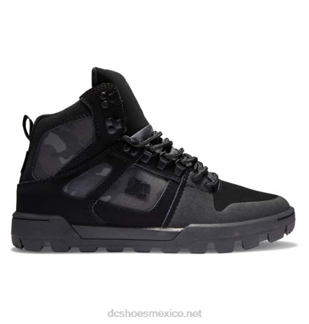 DC Shoes botas de invierno de caña alta pure resistentes al agua para hombre VGJFD4195 Gris oscuro