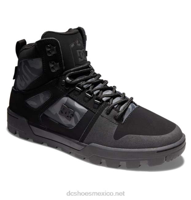 DC Shoes botas de invierno de caña alta pure resistentes al agua para hombre VGJFD4195 Gris oscuro