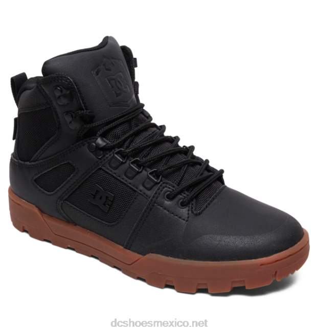 DC Shoes botas de invierno de caña alta pure resistentes al agua para hombre VGJFD4213 negro/goma
