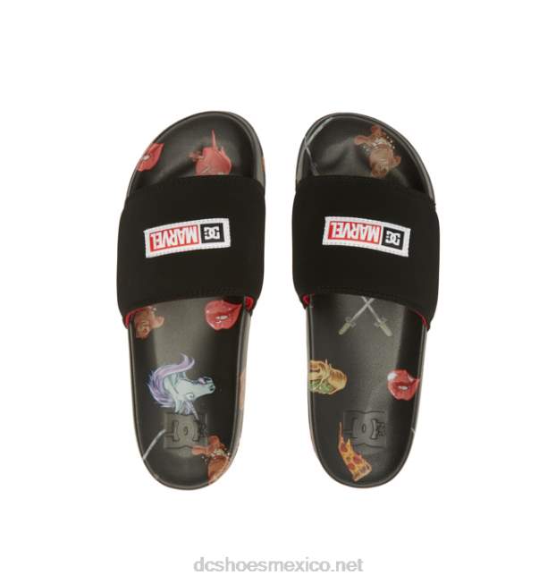 DC Shoes chanclas marvel deadpool x dc para hombre VGJFD4353 impresión en negro