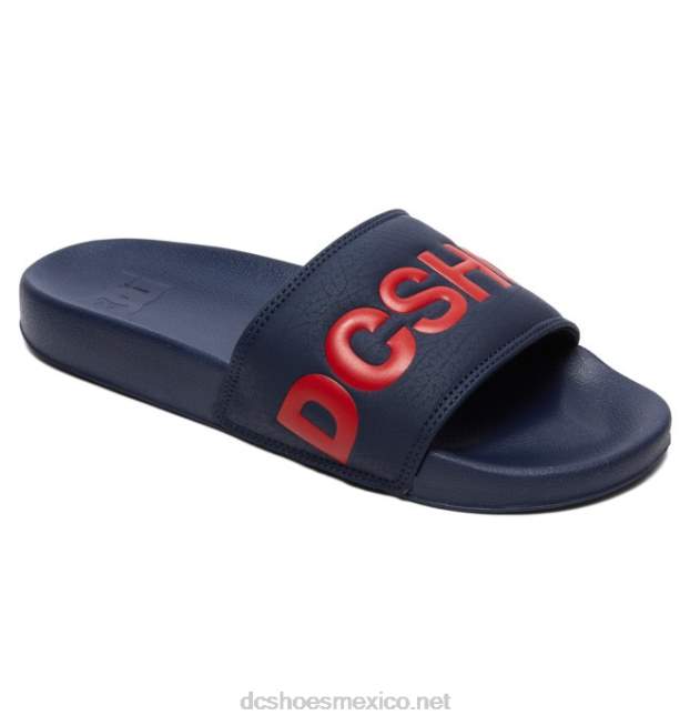 DC Shoes dc slide - sandalias deslizantes para hombre VGJFD4240 azul marino/rojo
