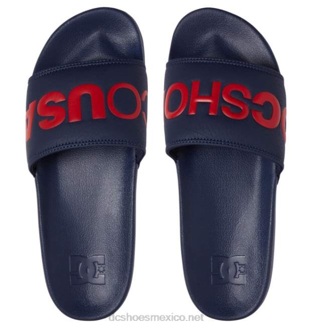 DC Shoes dc slide - sandalias deslizantes para hombre VGJFD4240 azul marino/rojo