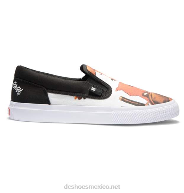 DC Shoes zapatillas sin cordones manual marvel deadpool x dc para hombre VGJFD4392 impresión en blanco y negro