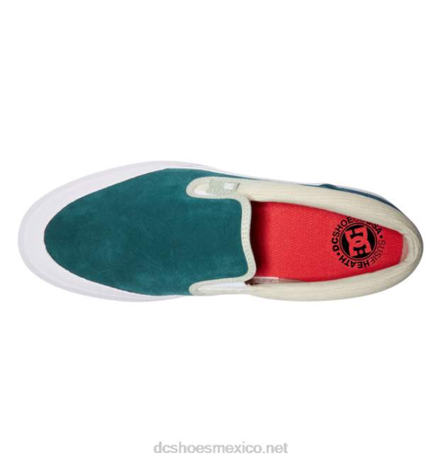 DC Shoes zapatos sin cordones manual x susie VGJFD4375 verde azulado oscuro