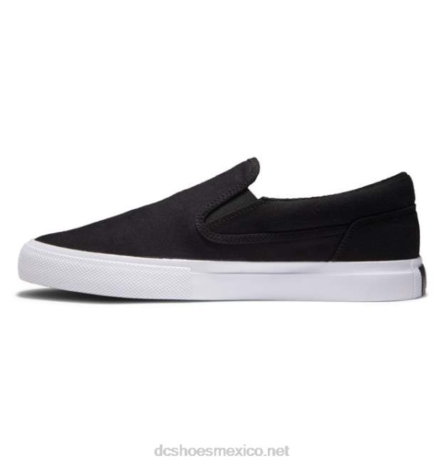 DC Shoes zapatos sin cordones manuales para hombres VGJFD4344 blanco negro