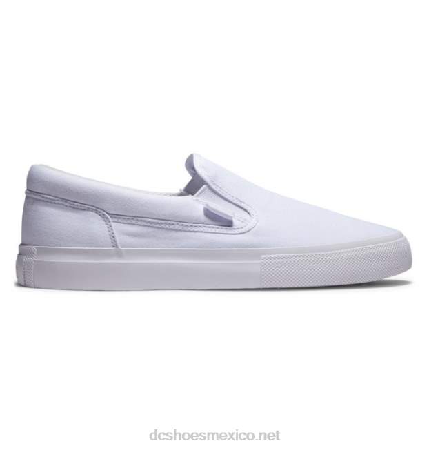 DC Shoes zapatos sin cordones manuales para hombres VGJFD4349 blanco