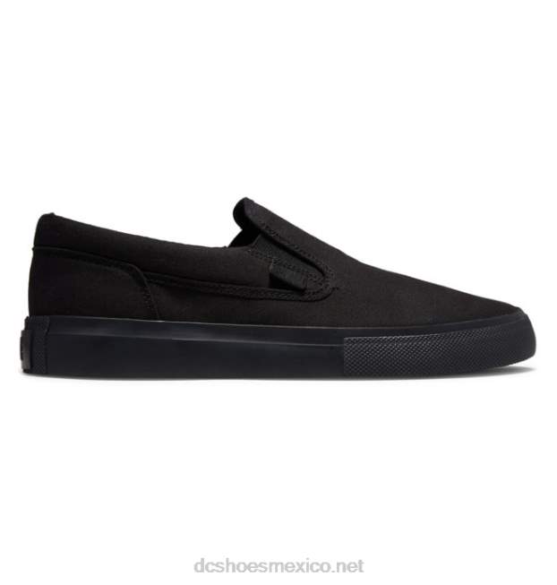 DC Shoes zapatos sin cordones manuales para hombres VGJFD4360 negro