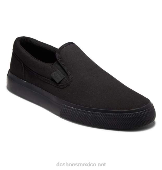 DC Shoes zapatos sin cordones manuales para hombres VGJFD4360 negro