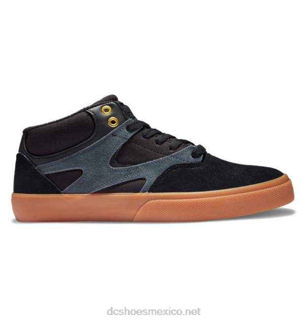 DC Shoes zapatos de skate de caña media kalis vulc para hombre VGJFD4177 negro/goma