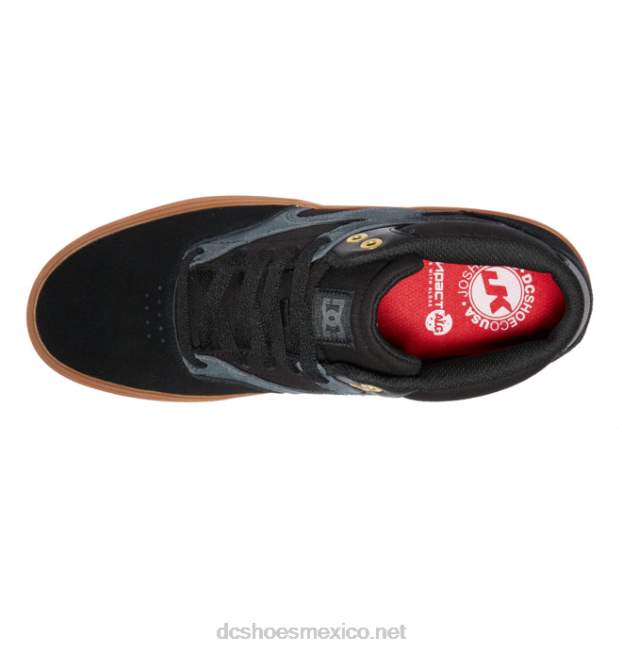 DC Shoes zapatos de skate de caña media kalis vulc para hombre VGJFD4177 negro/goma