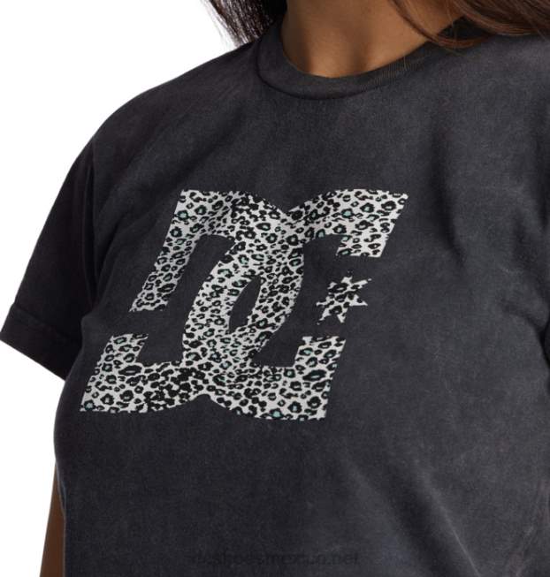 DC Shoes camiseta recortada para bebé con relleno de estrella de dc para mujer VGJFD4485 ácido negro