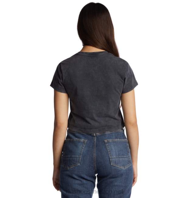 DC Shoes camiseta recortada para bebé con relleno de estrella de dc para mujer VGJFD4485 ácido negro