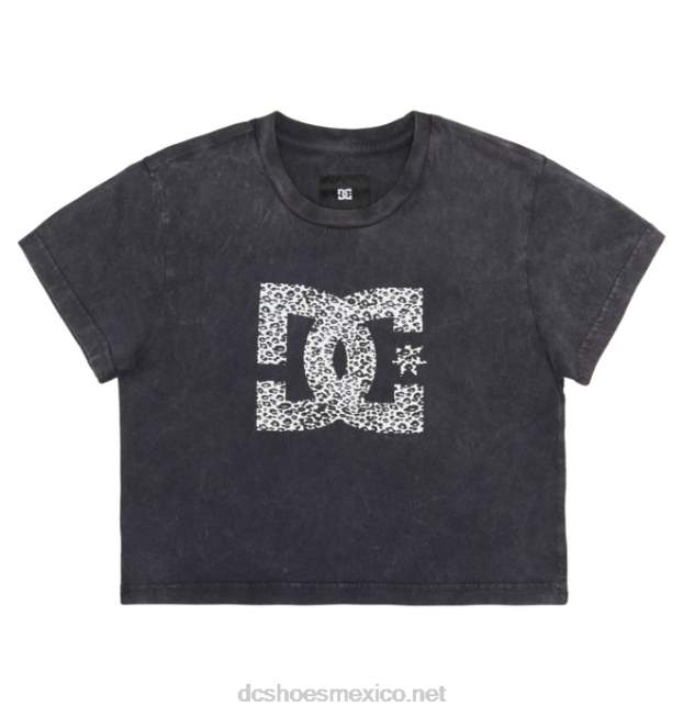 DC Shoes camiseta recortada para bebé con relleno de estrella de dc para mujer VGJFD4485 ácido negro
