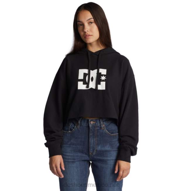 DC Shoes sudadera con capucha corta dc para mujer 2 VGJFD4481 negro