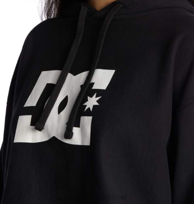 DC Shoes sudadera con capucha corta dc para mujer 2 VGJFD4481 negro