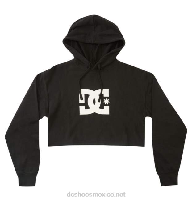 DC Shoes sudadera con capucha corta dc para mujer 2 VGJFD4481 negro