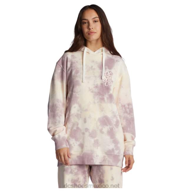 DC Shoes sudadera con capucha desteñida de mujer VGJFD4484 tinte de verano