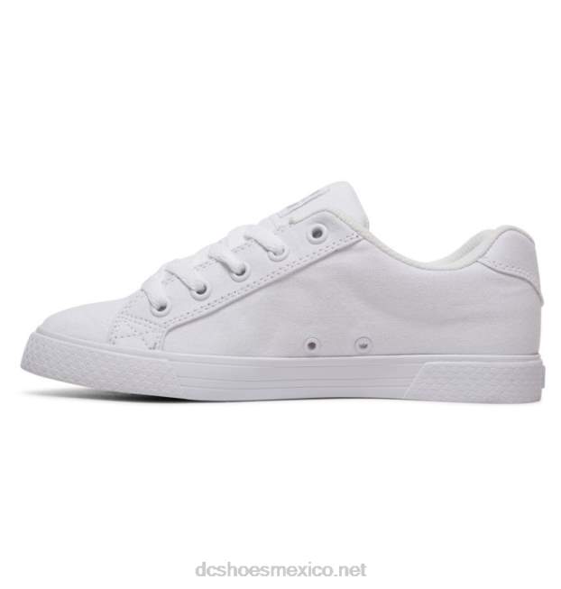 DC Shoes zapatos de lona chelsea de mujer VGJFD4455 plata blanca
