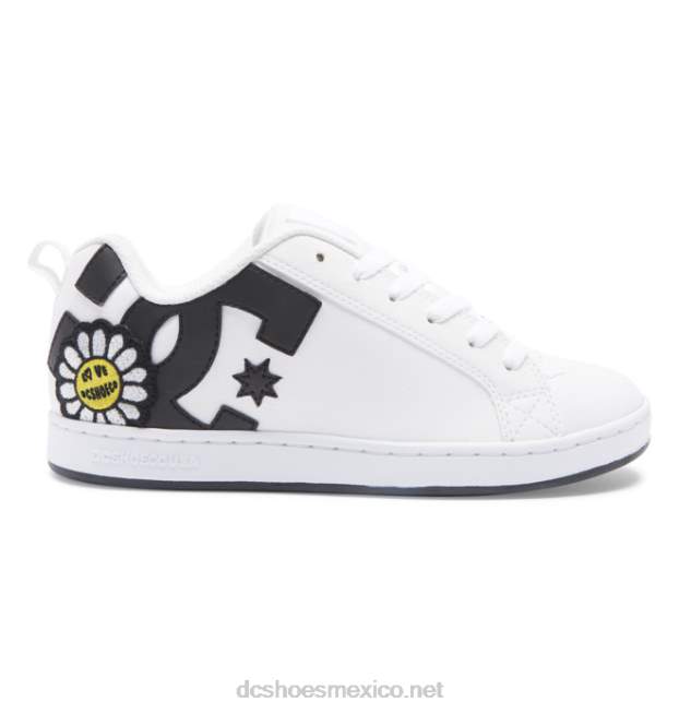 DC Shoes zapatos de corte graffik para mujer VGJFD4448 blanco/negro/amarillo