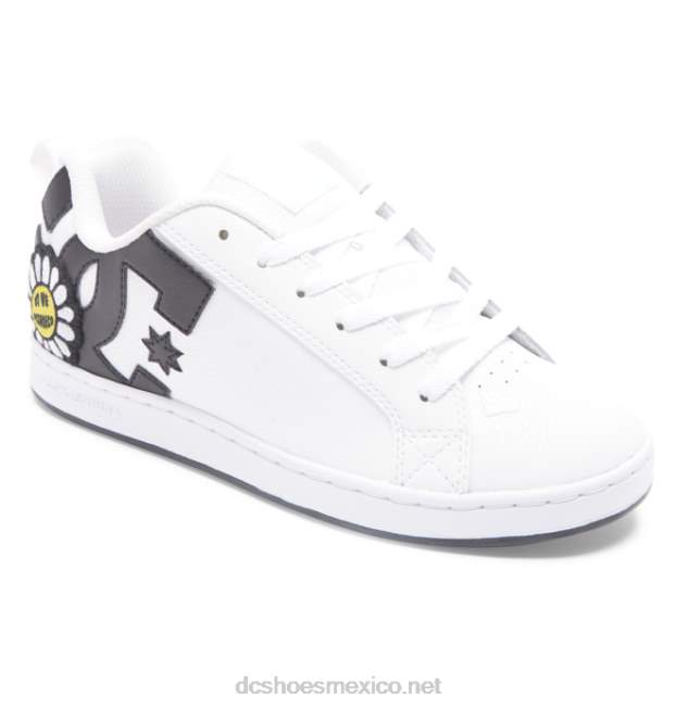 DC Shoes zapatos de corte graffik para mujer VGJFD4448 blanco/negro/amarillo