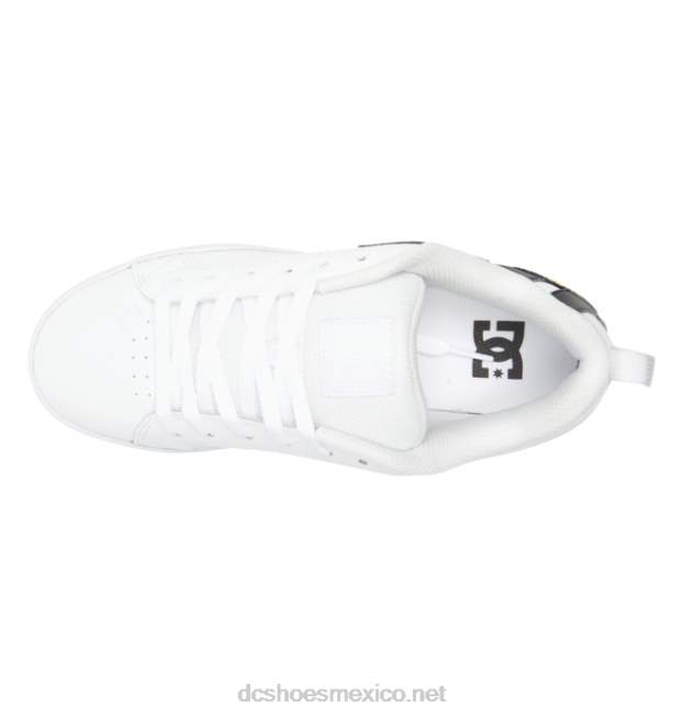 DC Shoes zapatos de corte graffik para mujer VGJFD4448 blanco/negro/amarillo